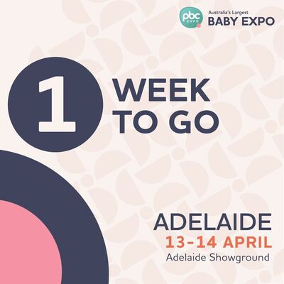 ADELAIDE! ONLY ONE WEEK TO GO!! 😍⁠
⁠
Discover over 150 pregnancy and baby brands for you to see, touch, try and buy...⁠ ⁠
⁠
❤️ Huge savings with Expo ONLY Deals ⁠
❤️ Brand experts, tips and advice⁠ from trusted industry professionals⁠
❤️ Antenatal and early parenting talks, classes and workshops⁠ 🤰⁠
⁠
⁠
📅: Saturday 13 & Sunday 14 April⁠
 📍: Adelaide Showgrounds⁠
⏲️: 10am to 4pm⁠
⠀⠀⠀⠀⠀⠀⠀⠀⠀⠀⠀⠀⠀⠀⠀⁠
You won't want to miss it! 😍⁠
⁠
Tickets available via link in our bio. 👉⁠
⁠
.⁠
.⁠
.⁠
.⁠
.⁠
#pbcexpo #pbcexpo2024 #pregnancybabiesandchildrensexpo #babyexpo #pregnancyexpo #parentingexpo #childrensexpo⁠
#parenting #pregnancy #babyshopping #parentingjourney #expectingparents #motherhood #pregnant #newmum #birth #family #mama #mum #toddler #expecting #mumtobe #parenthood